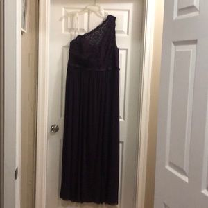 Plum bridesmaids dress from David’s bridal